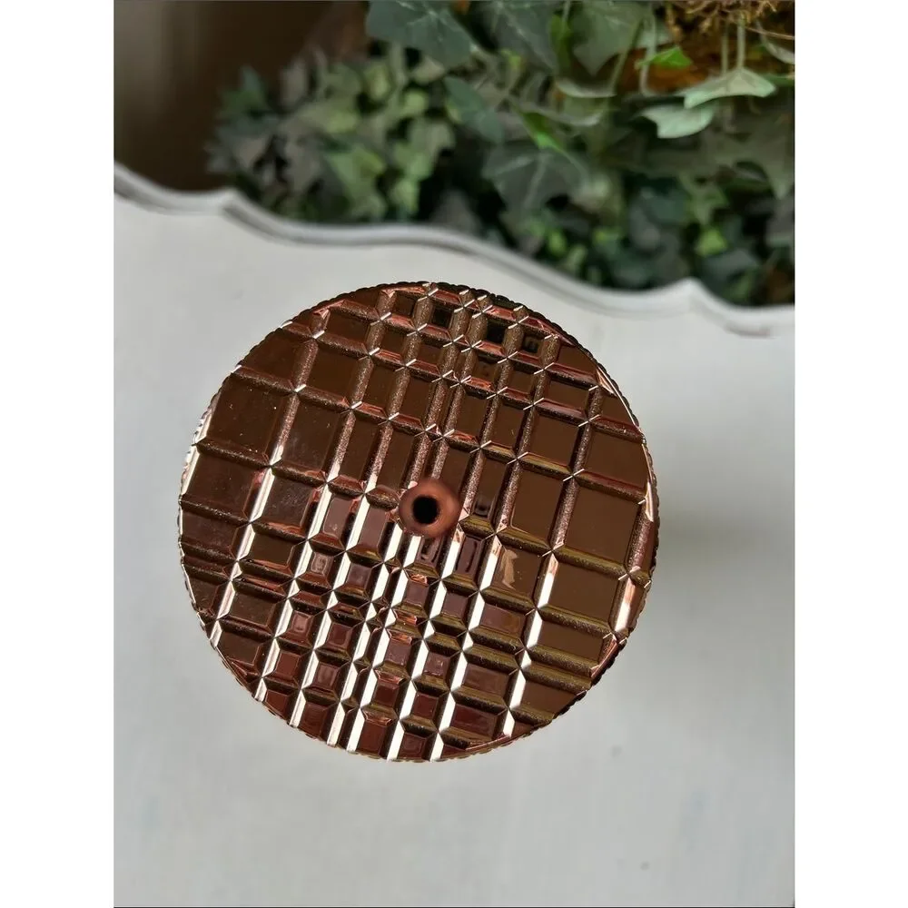 Starbucks Metallic Rose Gold Studded Tumbler with Straw